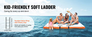Load image into Gallery viewer, SucceBuy Inflatable Floating Dock Non-Slip Water Floating Dock Mat with Detachable Ladder Floating Platform Island Raft for Pool
