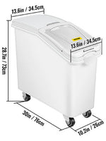 Amocart 80L Rice Kitchen Container Ingredient Storage Bin with Wheel & Scoop PP+PC for Home Storing Rice Flour Corn Soybeans