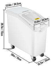 Load image into Gallery viewer, Amocart 80L Rice Kitchen Container Ingredient Storage Bin with Wheel &amp; Scoop PP+PC for Home Storing Rice Flour Corn Soybeans

