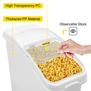 Load image into Gallery viewer, Amocart 80L Rice Kitchen Container Ingredient Storage Bin with Wheel &amp; Scoop PP+PC for Home Storing Rice Flour Corn Soybeans
