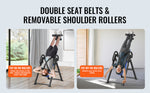 Amocart Inversion Table Heavy Duty Inversion Table Decompression Back Stretcher Machine Strength Training Equipment w/Headrest
