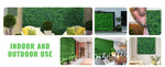 SucceBuy 12PCS 10x10 in Artificial Boxwood Panels Boxwood Hedge Wall Mat Artificial Grass Backdrop Privacy Screen UV Protected