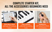 Charger l'image dans la visionneuse de galerie, Amocart 61 Key Digital Keyboard Piano Electric Portable Piano 200 Tones 200 Rhythms or 600 Tones 500 Rhythms for Beginner Use
