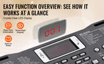 Amocart 61 Key Digital Keyboard Piano Electric Portable Piano 200 Tones 200 Rhythms or 600 Tones 500 Rhythms for Beginner Use