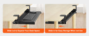Charger l'image dans la visionneuse de galerie, Amocart 26.8in Under Desk Keyboard Tray Slide in/out Ergonomic Universal Keyboard Tray No-Drilling C-Clamps Easy to Install
