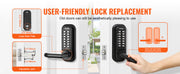 Load image into Gallery viewer, Amocart Mechanical Keyless Entry Door Lock Single/Double -Sided 14 Digit Keypad and Handle Embedded
