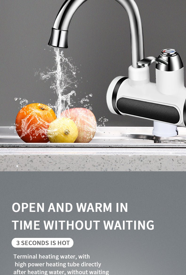 Kitchen Electric Water Tap Water Heater Temperature Display Cold Heating Faucet Hot Water Faucet Heater - AMOCART63db9ac37307a2c59eb188c20240d616
