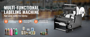 Bild in Galerie-Viewer laden, SucceBuy Manual Round Bottle Labeling Machine 15-20pcs/min Adjustable Labeler for Bottles Dia 0.78-4.72 in (with Pressing Bar)
