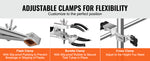 Amocart Lab Stand Support Laboratory Retort 2 Sets Steel Lab Stand 23.6" Rod Includes Flask Clamps Burette Clamps&Cross Clamps