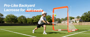 Load image into Gallery viewer, SucceBuy 4/6FT Lacrosse Goal Small Kids Folding Portable Iron Frame Backyard Training Equipment For Youth Training Orange
