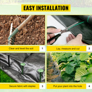 Charger l'image dans la visionneuse de galerie, SucceBuy Landscape Fabric 6ftx300ft Geotextile Fabric Durable Heavy Duty 1.5oz Ground Cover Woven For Commercial Greenhouse Yard

