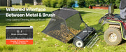Bild in Galerie-Viewer laden, SucceBuy 52 in Tow Behind Lawn Sweeper 26 cu.ft. Yard Sweeper Adjustable Sweeping Height with Dumping Rope for Grass Clippings
