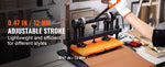 Amocart Leather Cutting Machine Embossing Plate Manual Die Cutter 0.47 in Pressure Stroke Leather Embossing Machine