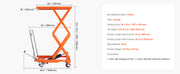 Bild in Galerie-Viewer laden, SucceBuy Hydraulic Lift Table 500lbs Capacity 47.2" Lifting Height Double Scissor Lift Table Cart with Wheels for Transportation
