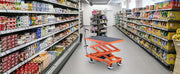 Bild in Galerie-Viewer laden, SucceBuy Hydraulic Lift Table 500lbs Capacity 47.2" Lifting Height Double Scissor Lift Table Cart with Wheels for Transportation
