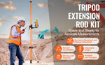 SucceBuy Laser Level Tripod 1/4"-20 & 5/8"-11 Thread Mount 40.94-133.85in Height Adjustment with Level Bubble & Heavy-duty Stand