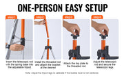 Load image into Gallery viewer, SucceBuy Laser Level Tripod 1/4"-20 &amp; 5/8"-11 Thread Mount 40.94-133.85in Height Adjustment with Level Bubble &amp; Heavy-duty Stand
