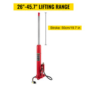 Bild in Galerie-Viewer laden, SucceBuy Hydraulic/Pneumatic Long Ram Jack 8 Tons/17363 lbs Capacity with Single Piston Pump &amp; Clevis Base Manual Cherry Picker

