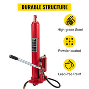 Bild in Galerie-Viewer laden, SucceBuy Hydraulic/Pneumatic Long Ram Jack 8 Tons/17363 lbs Capacity with Single Piston Pump &amp; Clevis Base Manual Cherry Picker
