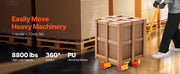 Load image into Gallery viewer, Amocart 8800 lbs Machinery Moving Skat Dolly with 360° Cap &amp; PU Swivel Rollers Industrial Machine Mover for Warehouse Workshop
