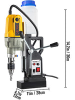 SucceBuy 1100W Magnetic Drill Press 7/12 Bits 40mm Electric Mag Bench Tapping Drilling Rig Machine