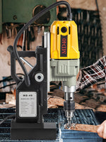 SucceBuy 1100W Magnetic Drill Press 7/12 Bits 40mm Electric Mag Bench Tapping Drilling Rig Machine