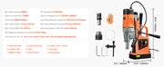 Charger l'image dans la visionneuse de galerie, Amocart 1300W 1400W 2" Electric Drilling Machine Magnetic Drill Press Boring Diameter Power Drill 810 PRM Drill
