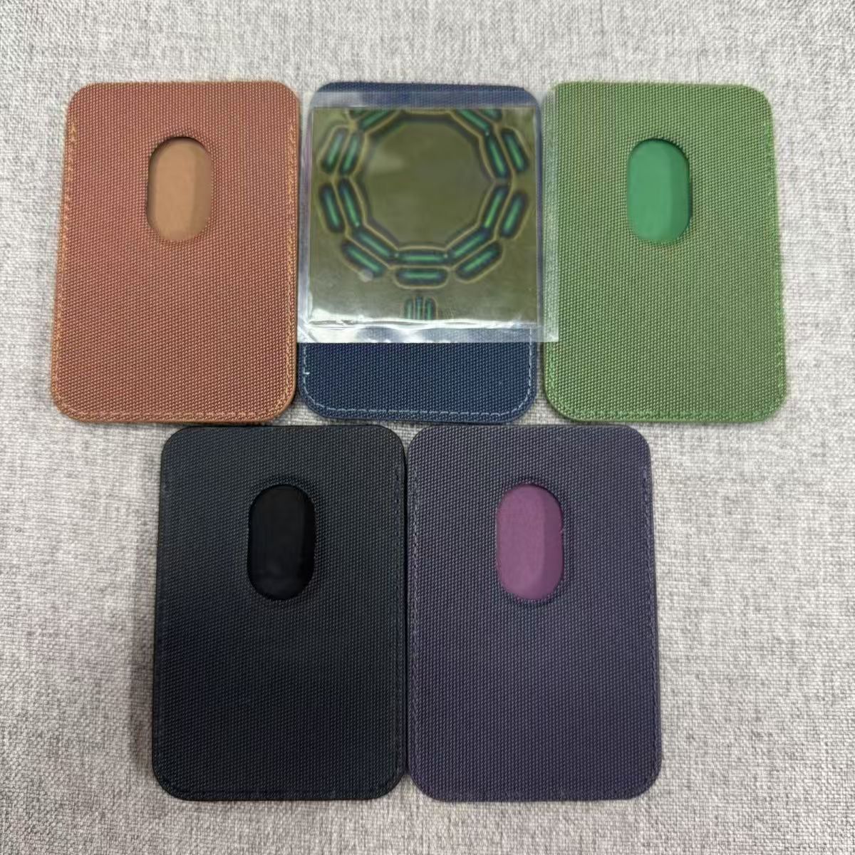 Magsafe-compatible Tech Fabric Card Holder With A Woven Texture And Strong Magnetic Attachment - AMOCART5d3363c269fe6ee8b6240a6598a5daa4