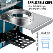 Load image into Gallery viewer, SucceBuy Manual Cup Sealer Machine 300-500 Cup/h with Heating Technology Boba Tea Cup Sealing Machine for 90/95mm Cup Diameter
