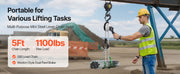 Load image into Gallery viewer, SucceBuy 0.25/0.5T Manual Lever Chain Hoist Come Along 5/10/20ft Lift Height with Dual Pawl Brake &amp; Hooks for Warehouse Garage
