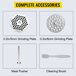 Amocart Manual Meat Grinder 304 Stainless Steel Hand Meat Grinder with Steel Table Clamp Meat Mincer Sausage Maker