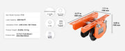 Load image into Gallery viewer, Amocart Electric Hoist Manual Trolley 0.5/1 Ton Capacity for PA200 PA250 PA300 PA400 PA500 Push Beam Trolley with Dual Wheels
