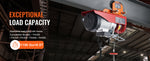 SucceBuy Electric Hoist Manual Trolley 0.5/1 Ton Capacity for PA200 PA250 PA300 PA400 PA500 Push Beam Trolley with Dual Wheels