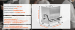 Amocart Manual Meat Mixer 80L Tilt Tank Processing Equipment(Mixing Max 80LBS) Stainless Steel Mixer w/ Lid Handle Gear Reducer