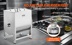 SucceBuy 10 20 30 40L Manual Meat Mixer Fixed Tank Meat Processing Equipment Sausage Mixer Machine with Lid Handle Gear Reducer