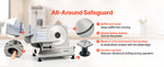 Amocart 6.7-8.7inch Meat Slicer Electric Deli Slicer Machine with two SUS420 Blades Food-Slicer for Meat Ham Baguett, Steak