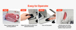 Amocart 6.7-8.7inch Meat Slicer Electric Deli Slicer Machine with two SUS420 Blades Food-Slicer for Meat Ham Baguett, Steak