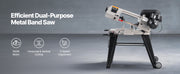 Bild in Galerie-Viewer laden, Amocart 4 in x 6 in Metal Horizontal Band Saw Rectangular Cutting Capacity with 550W Motor, Variable Speed, for Metal Wood Work
