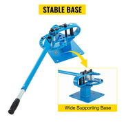 Charger l'image dans la visionneuse de galerie, Amocart Pipe Bender YP-9Manual Bench Steel Tube Bending Kit with 7Dies 1-3inMultifonction Compact Flat Bar Rod Brake Bends Tool
