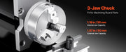 Load image into Gallery viewer, Amocart 2.76x5.12 in Mini Metal Lathe Machine 36W 20,000 RPM Speed + 3-jaw Chuck Aluminum Alloy for Processing Precision Parts
