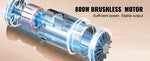 Amocart Brushless Mini Metal Lathe  7''x16'' / 180mm*400mm 800W Digital Display Continuously Variable Metalworking Turning