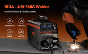 Bild in Galerie-Viewer laden, Amocart 4 in 1 MIG Welding Machine Gas MIG 160A 200A Multi-Process Synergic Mig Welder w/ IGBT Inverter LCD Screen Display MIG
