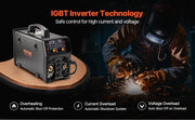 Load image into Gallery viewer, Amocart 5-in-1 MIG Welder 200Amp Pluse Mig Welding Machine Gas MIG/Flux Core MIG/Stick/Lift TIG/AU TIG with LCD Screen Display
