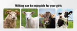 Amocart Goat Milking Machine Stainless Steel Bucket Electric Automatic Pulsation Cup Tubes Adjustable Suction for Cow and Sheep