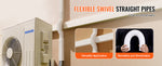 Amocart Mini Split Line Set Cover PVC Decorative Pipe Line Cover For Air Conditioner Easy to Install Paintable for Heat Pump