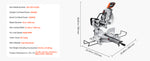 Amocart Sliding Compound Miter Saw 12-Inch Blade 15Amp Motor 60-Tooth Corded Double Bevel Sliding Miter Saw LED Alignment