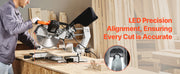 Load image into Gallery viewer, Amocart Sliding Compound Miter Saw 12-Inch Blade 15Amp Motor 60-Tooth Corded Double Bevel Sliding Miter Saw LED Alignment
