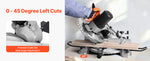 Amocart Sliding Compound Miter Saw 12-Inch Blade 15Amp Motor 60-Tooth Corded Double Bevel Sliding Miter Saw LED Alignment