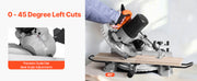 Load image into Gallery viewer, Amocart Sliding Compound Miter Saw 12-Inch Blade 15Amp Motor 60-Tooth Corded Double Bevel Sliding Miter Saw LED Alignment
