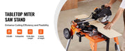 Bild in Galerie-Viewer laden, SucceBuy Miter Saw Stand with Tabletop and Wheels 330lbs Steel Collapsible Rolling Stand for Miter Saw Adjustable Height  Length

